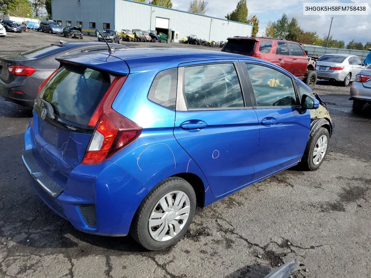 2015 Honda Fit Lx VIN: 3HGGK5H58FM758438 Lot: 76114974