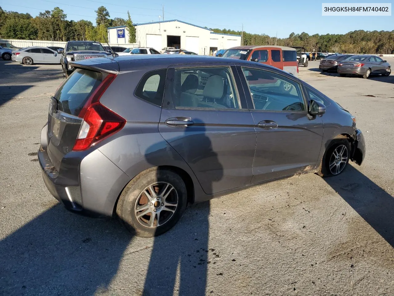 2015 Honda Fit Ex VIN: 3HGGK5H84FM740402 Lot: 76443394