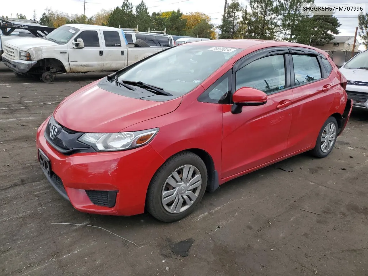 2015 Honda Fit Lx VIN: 3HGGK5H57FM707996 Lot: 76890024