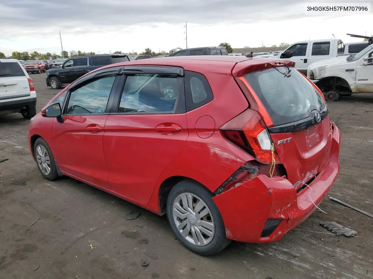 3HGGK5H57FM707996 2015 Honda Fit Lx