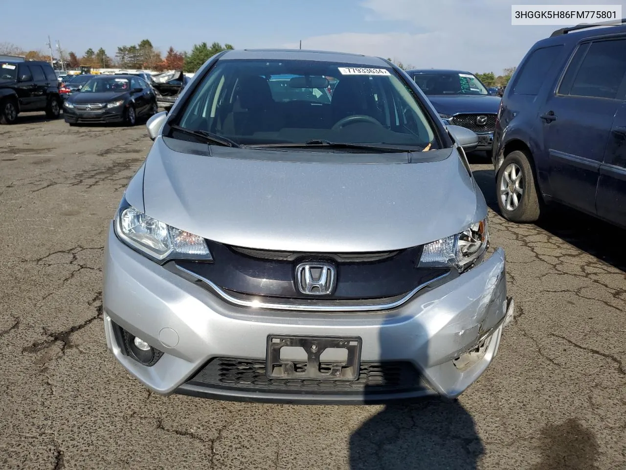 2015 Honda Fit Ex VIN: 3HGGK5H86FM775801 Lot: 77933634