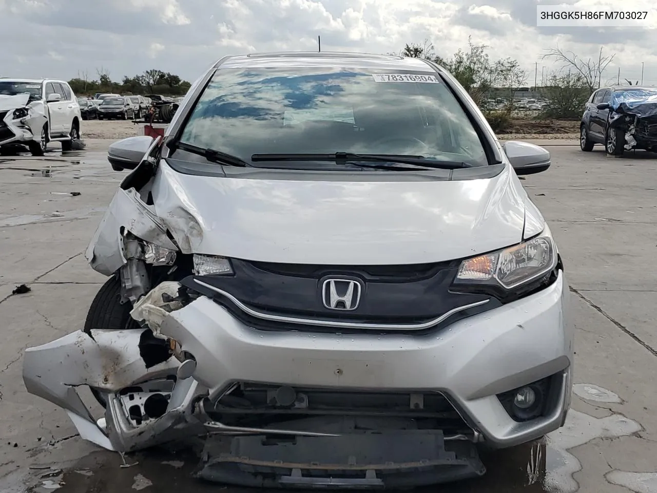 2015 Honda Fit Ex VIN: 3HGGK5H86FM703027 Lot: 78316904