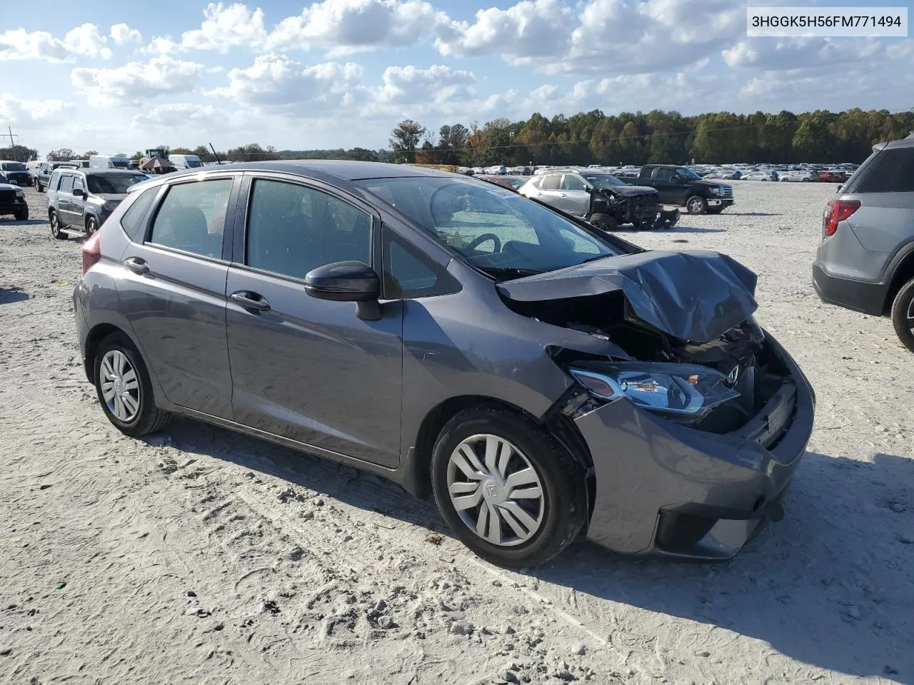 2015 Honda Fit Lx VIN: 3HGGK5H56FM771494 Lot: 78466514