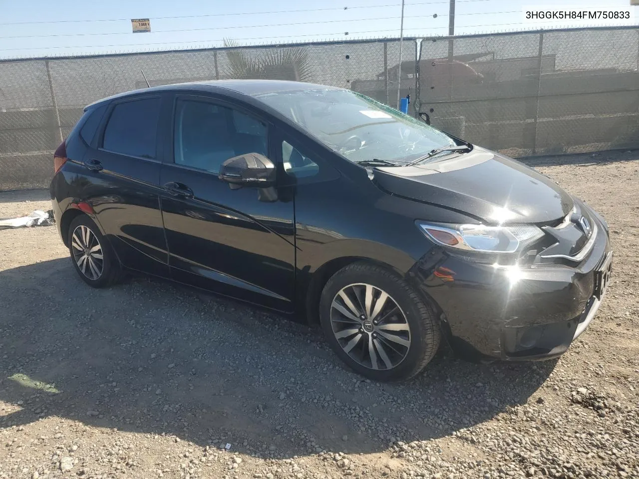 2015 Honda Fit Ex VIN: 3HGGK5H84FM750833 Lot: 78545904