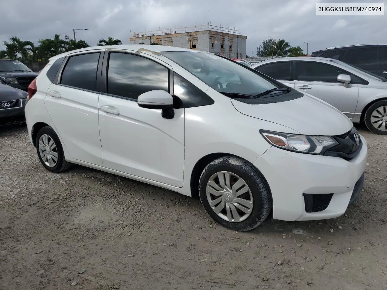 2015 Honda Fit Lx VIN: 3HGGK5H58FM740974 Lot: 79614184