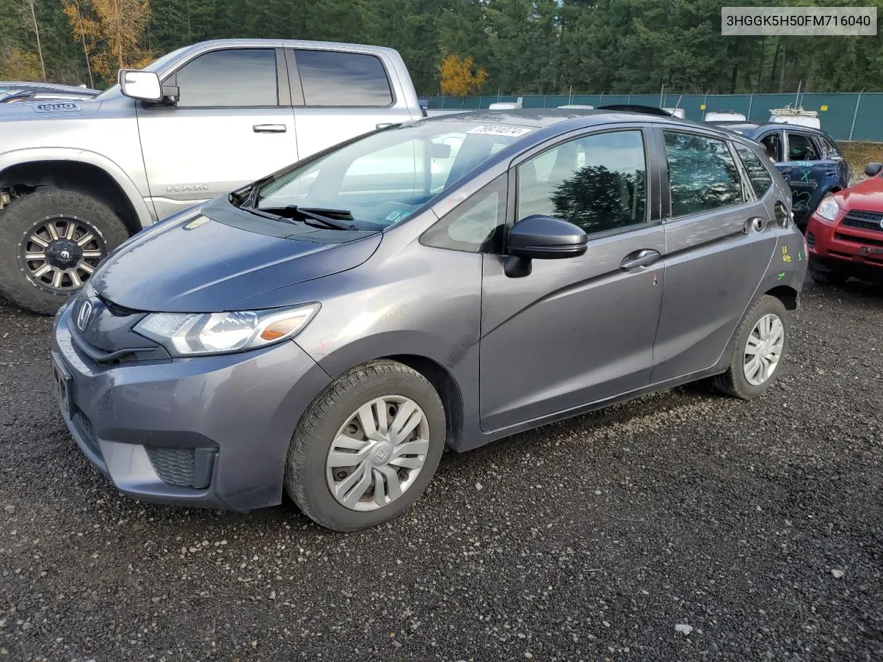 2015 Honda Fit Lx VIN: 3HGGK5H50FM716040 Lot: 79974074