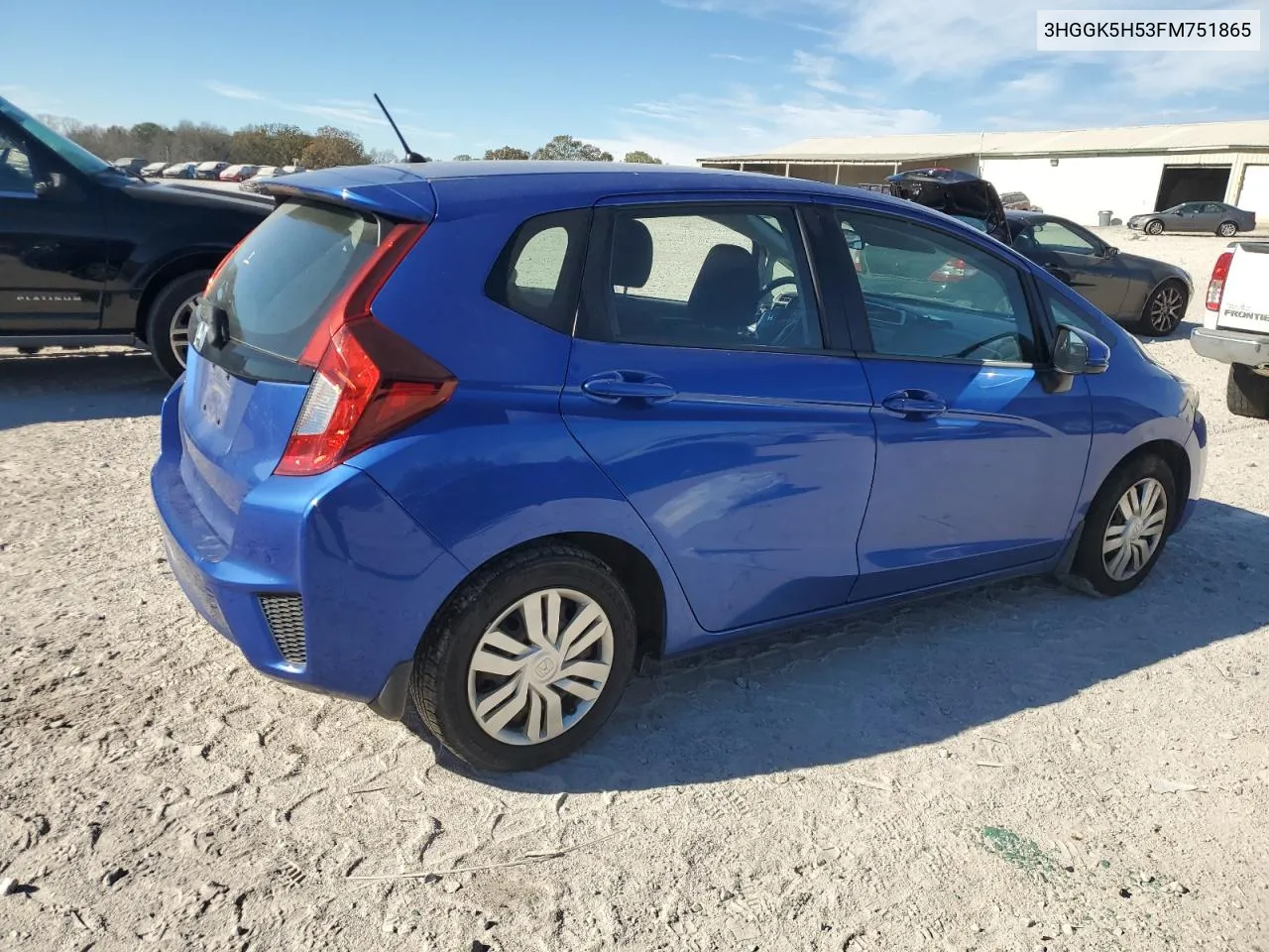 2015 Honda Fit Lx VIN: 3HGGK5H53FM751865 Lot: 80046304