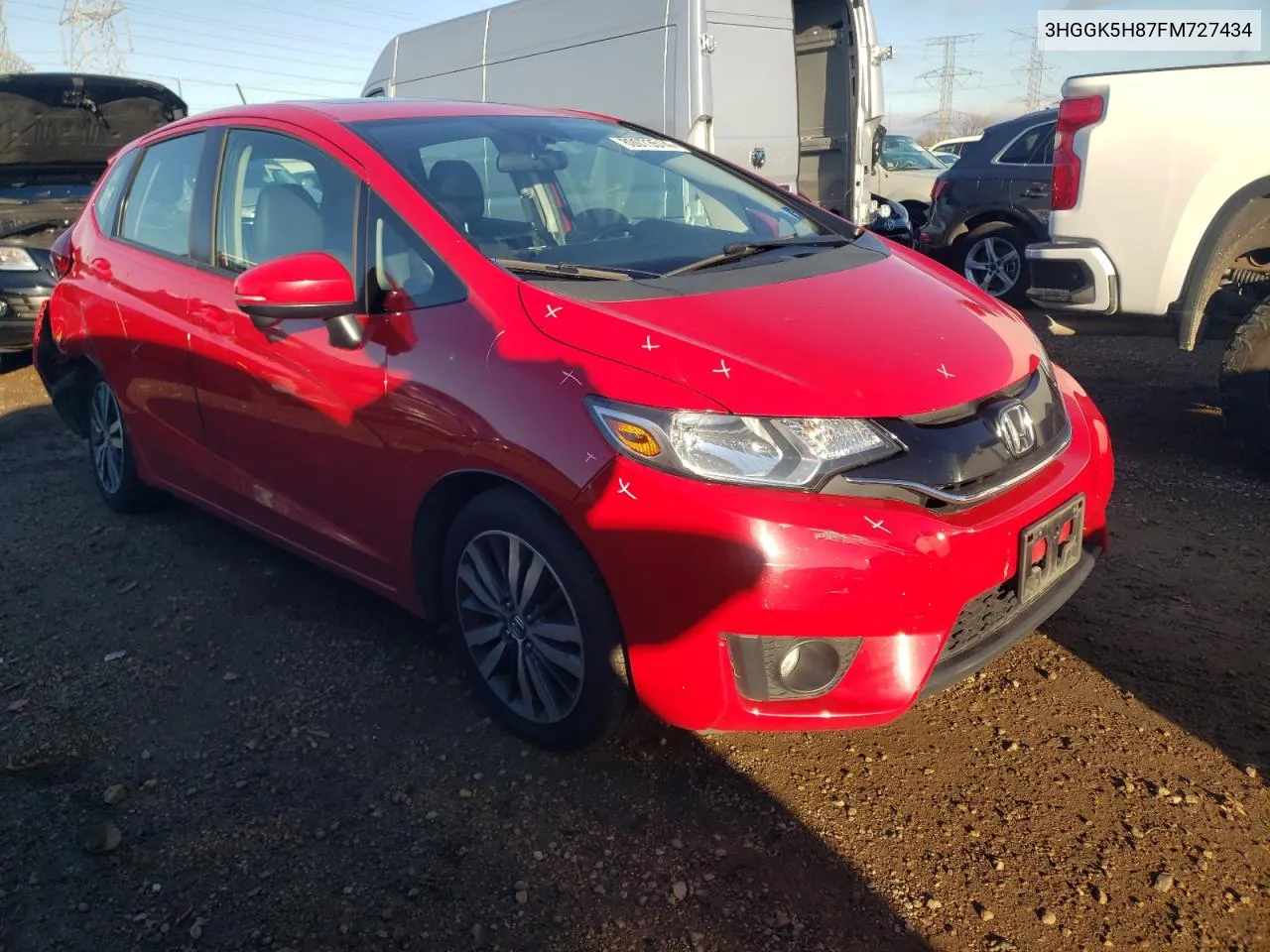 2015 Honda Fit Ex VIN: 3HGGK5H87FM727434 Lot: 80073514