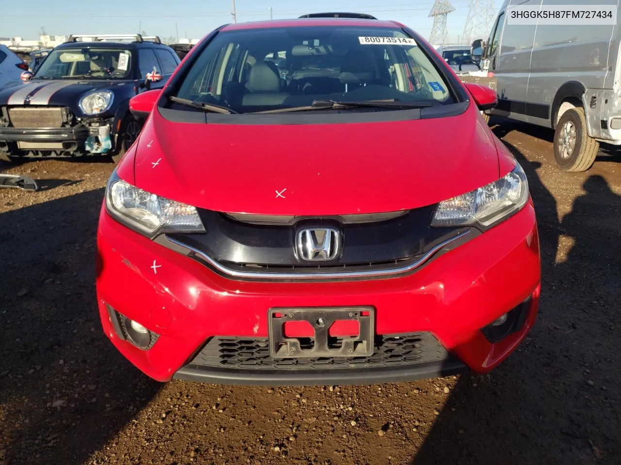 2015 Honda Fit Ex VIN: 3HGGK5H87FM727434 Lot: 80073514