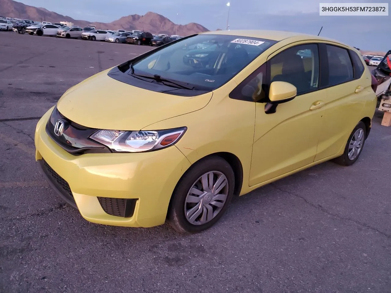 2015 Honda Fit Lx VIN: 3HGGK5H53FM723872 Lot: 80287904