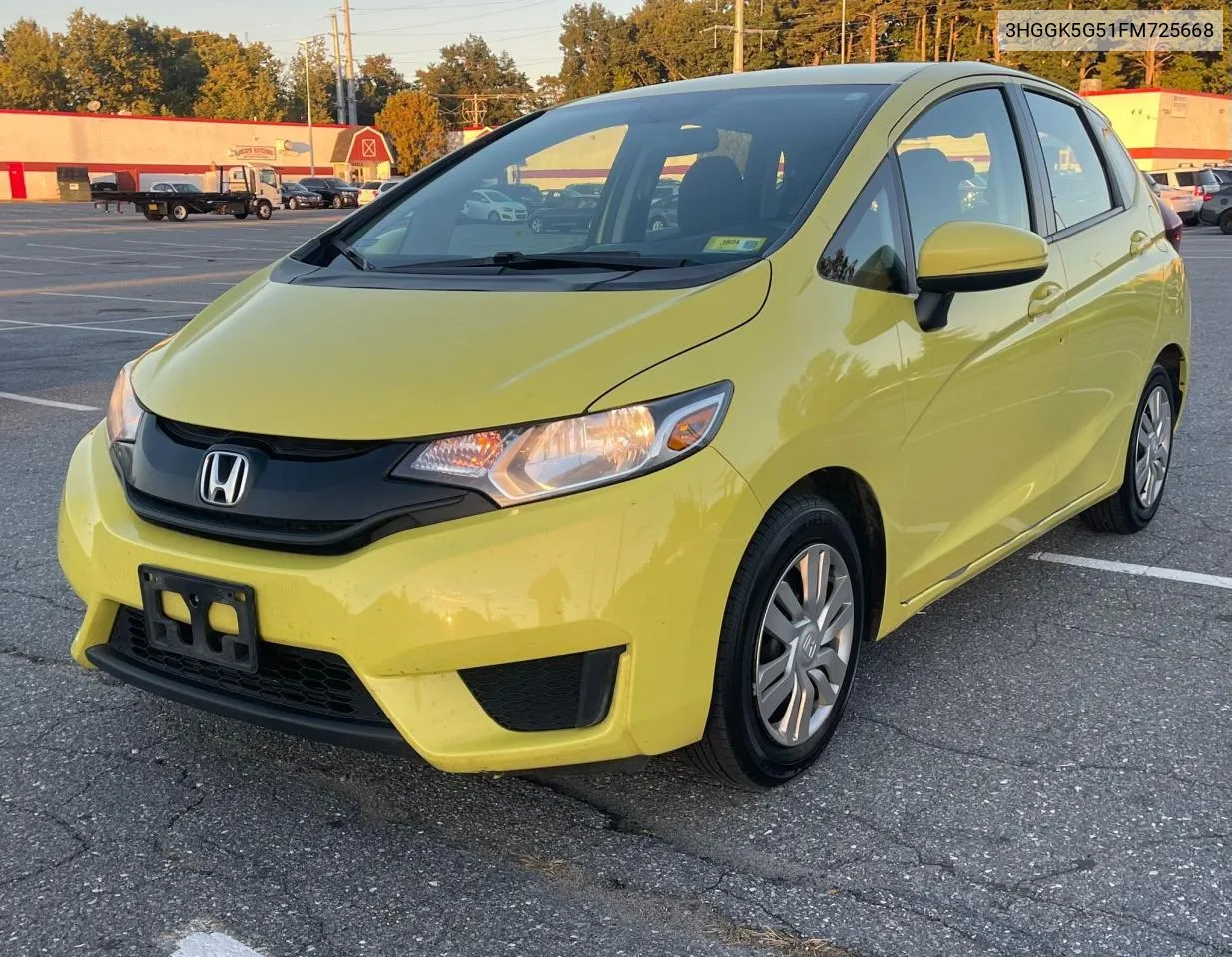 2015 Honda Fit Lx VIN: 3HGGK5G51FM725668 Lot: 80396554