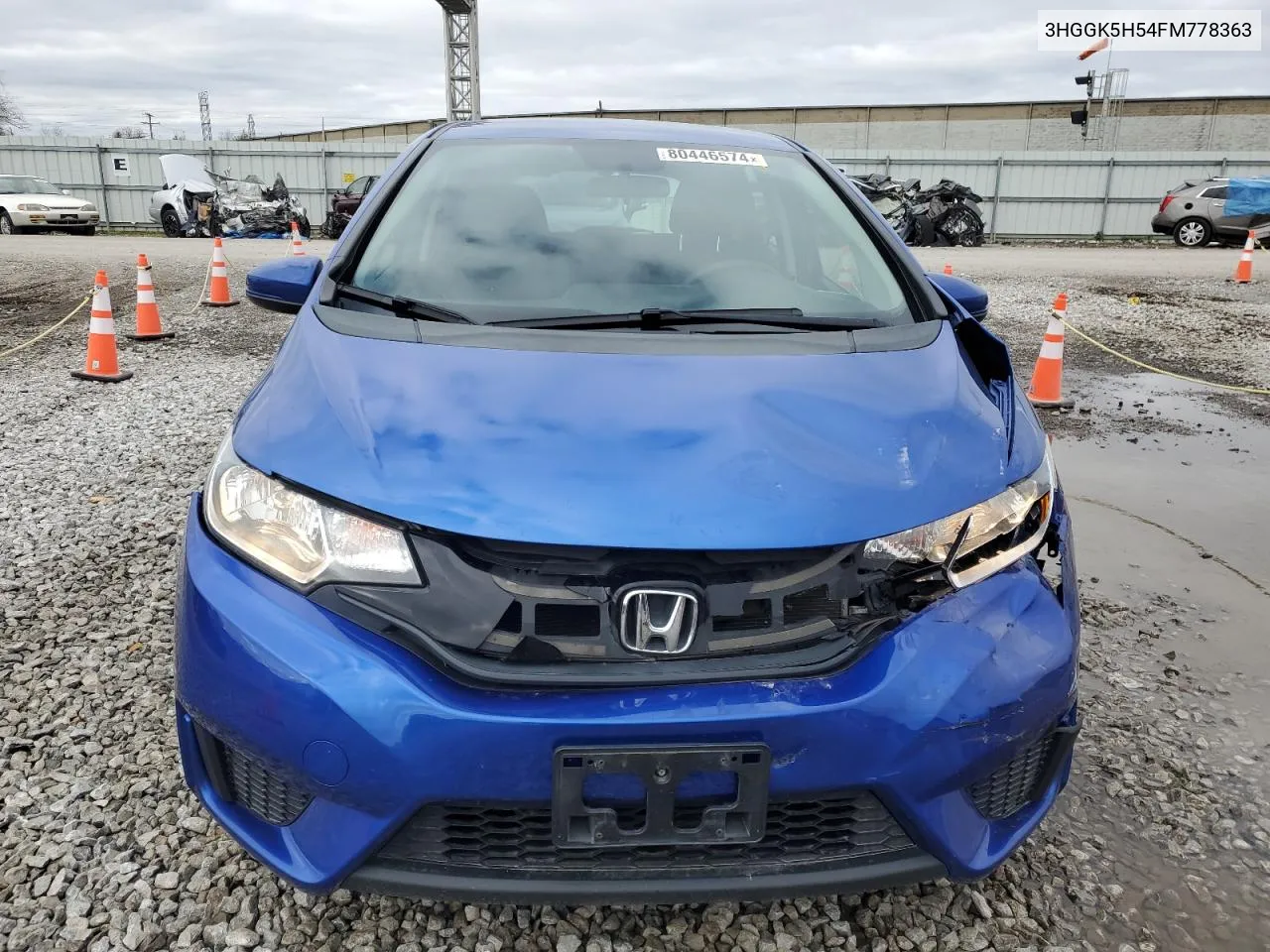 2015 Honda Fit Lx VIN: 3HGGK5H54FM778363 Lot: 80446574