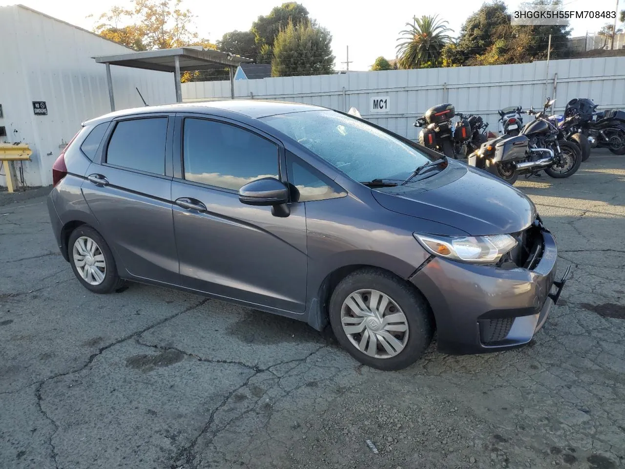 2015 Honda Fit Lx VIN: 3HGGK5H55FM708483 Lot: 80916994