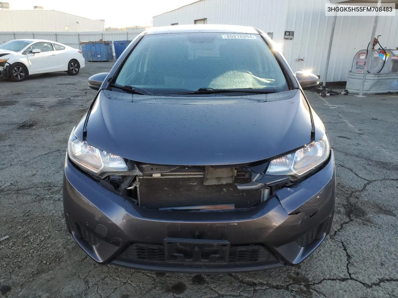 2015 Honda Fit Lx VIN: 3HGGK5H55FM708483 Lot: 80916994