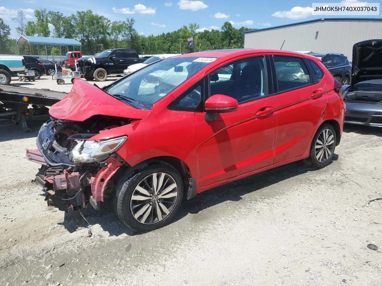 2016 Honda Fit Ex VIN: JHMGK5H74GX037043 Lot: 53465244