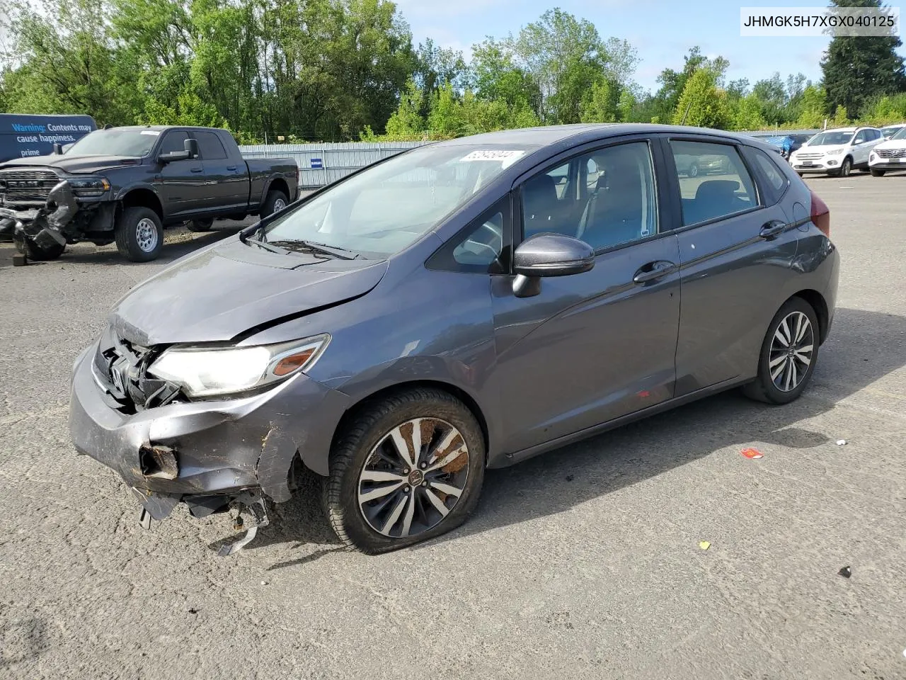 2016 Honda Fit Ex VIN: JHMGK5H7XGX040125 Lot: 62845044