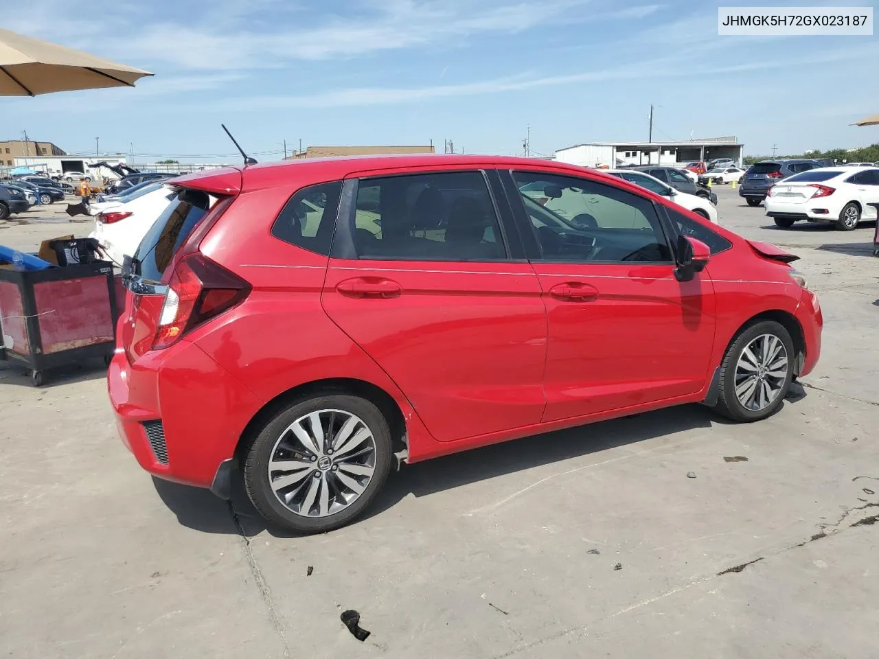 JHMGK5H72GX023187 2016 Honda Fit Ex