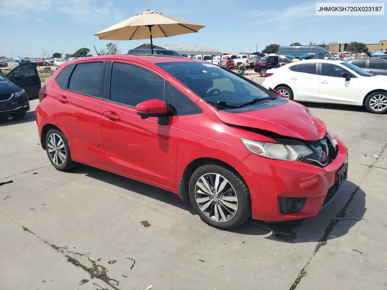 JHMGK5H72GX023187 2016 Honda Fit Ex