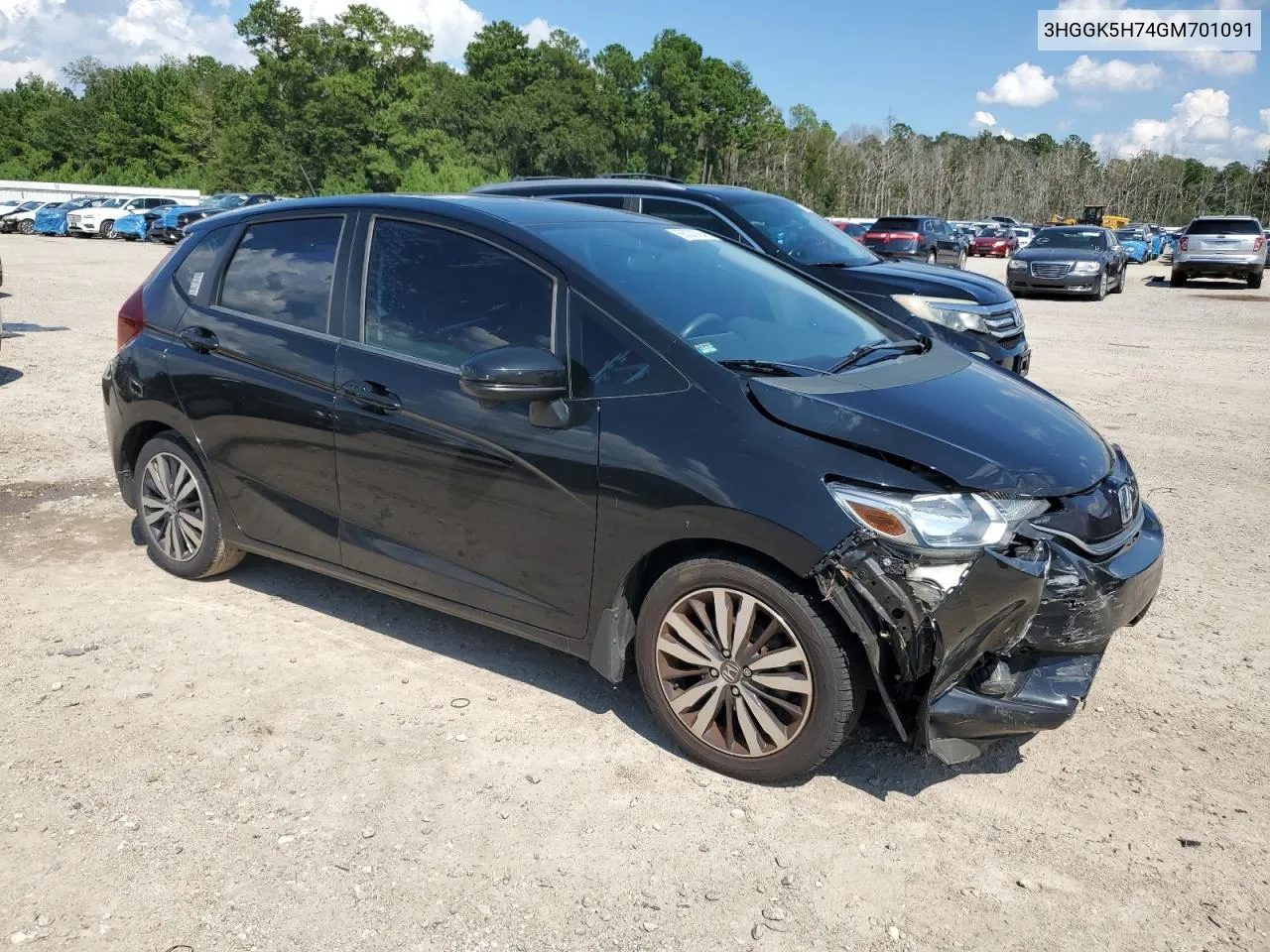 2016 Honda Fit Ex VIN: 3HGGK5H74GM701091 Lot: 68032764