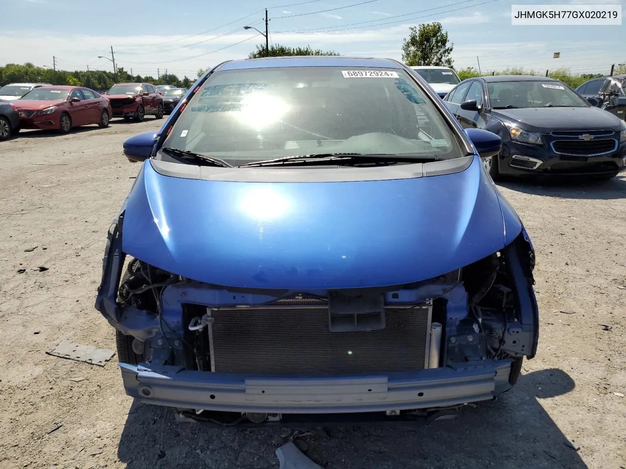 JHMGK5H77GX020219 2016 Honda Fit Ex