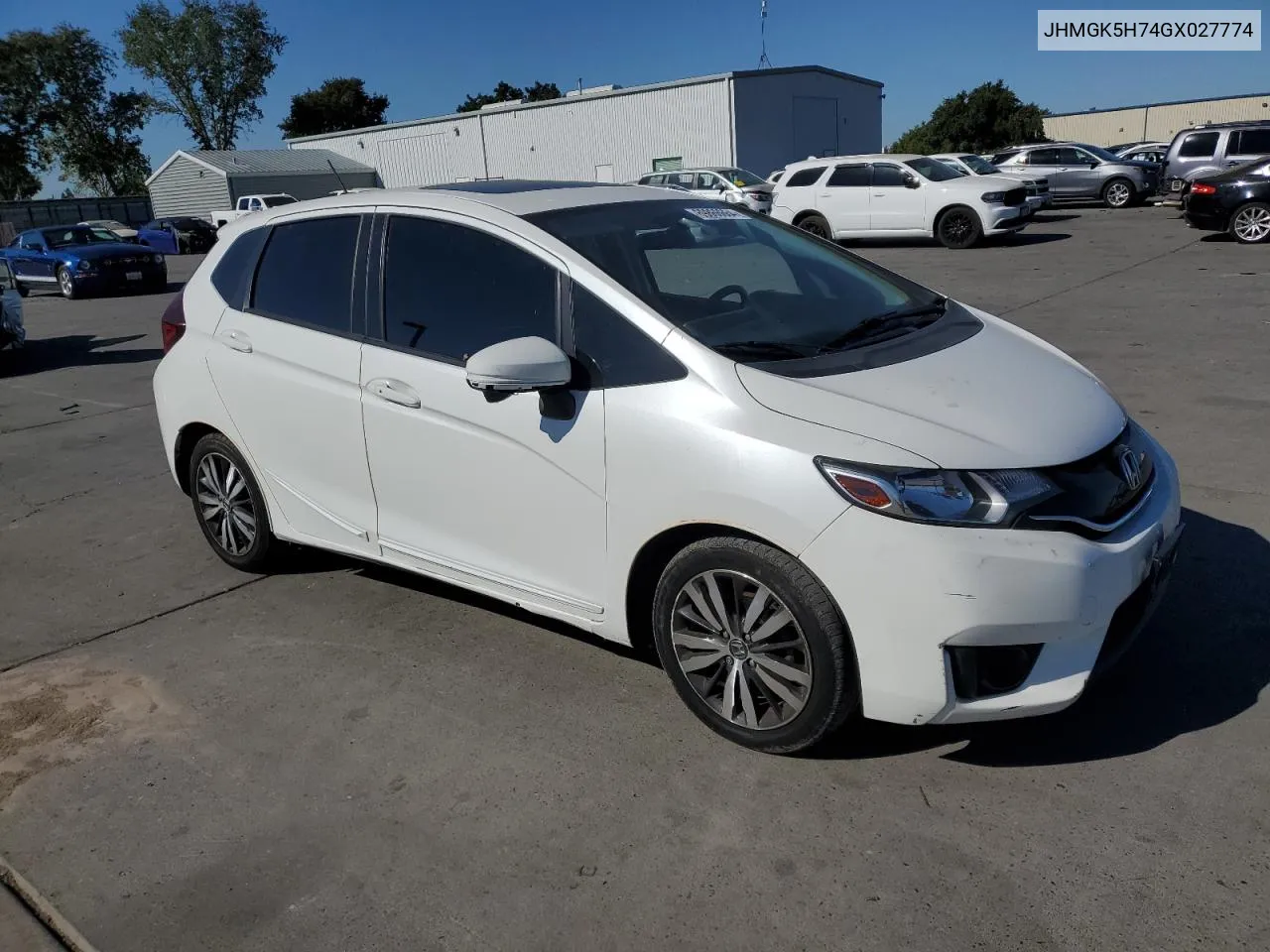 JHMGK5H74GX027774 2016 Honda Fit Ex