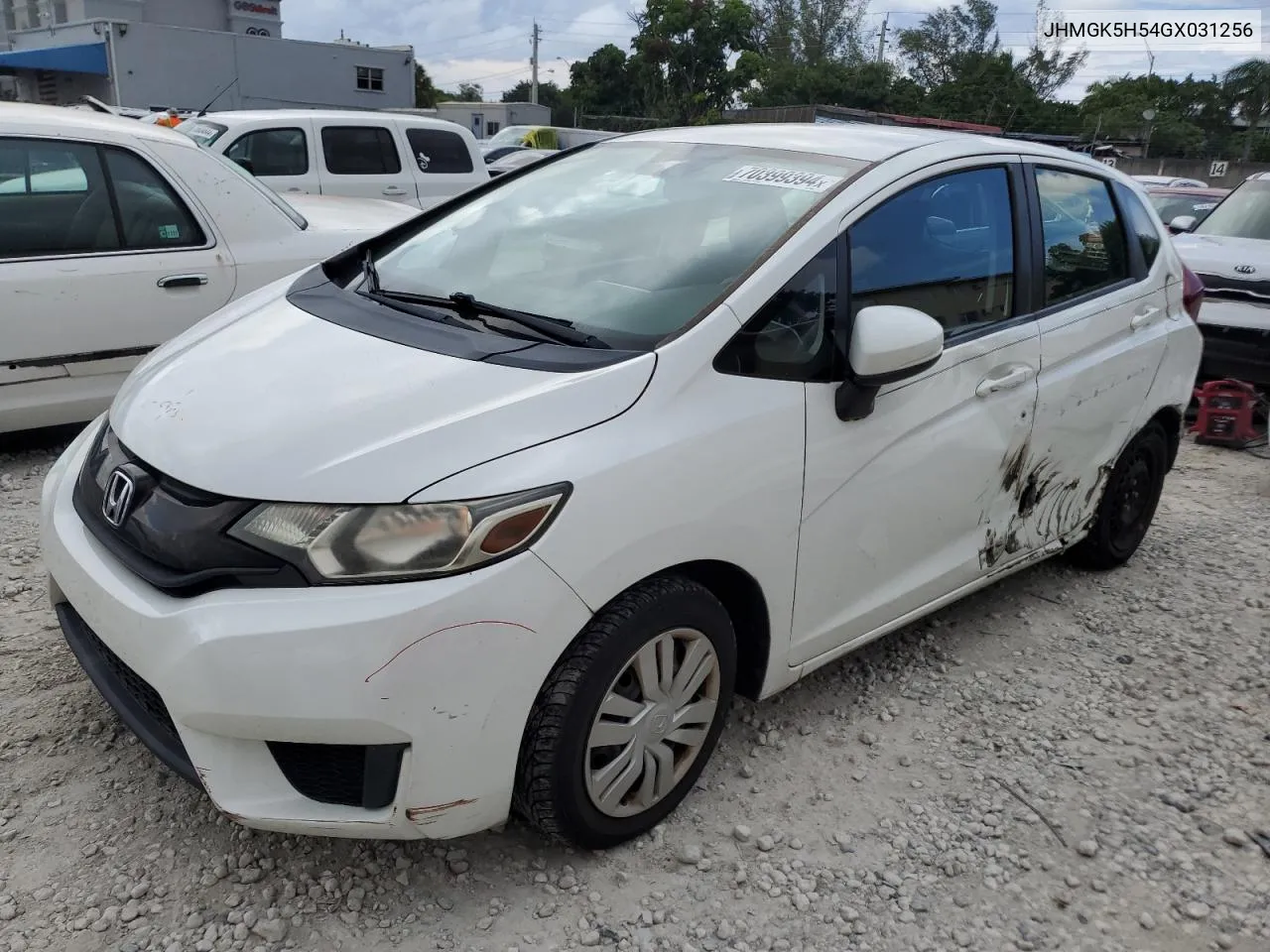 2016 Honda Fit Lx VIN: JHMGK5H54GX031256 Lot: 70399394