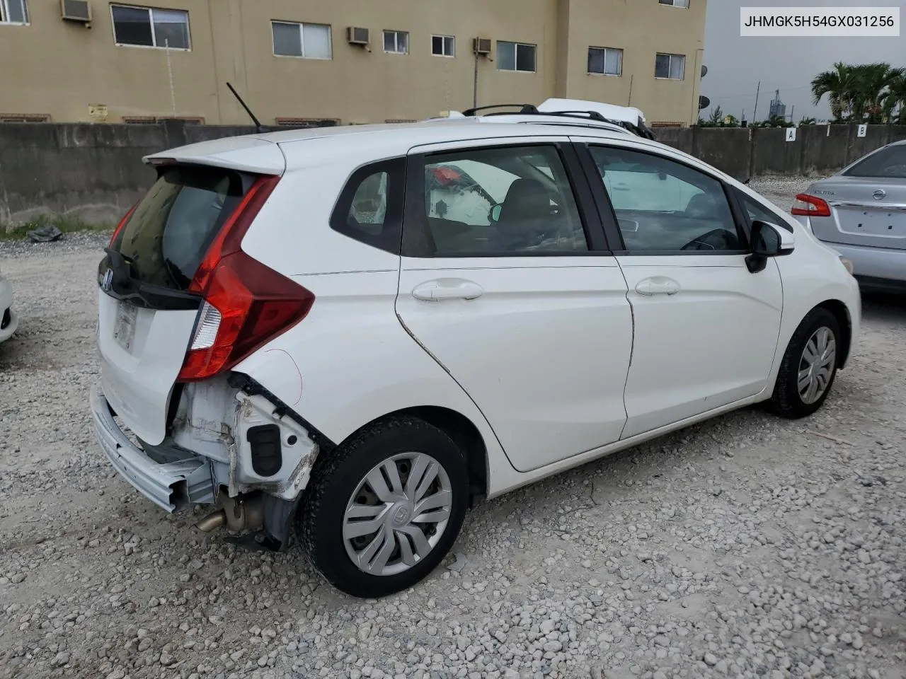 2016 Honda Fit Lx VIN: JHMGK5H54GX031256 Lot: 70399394