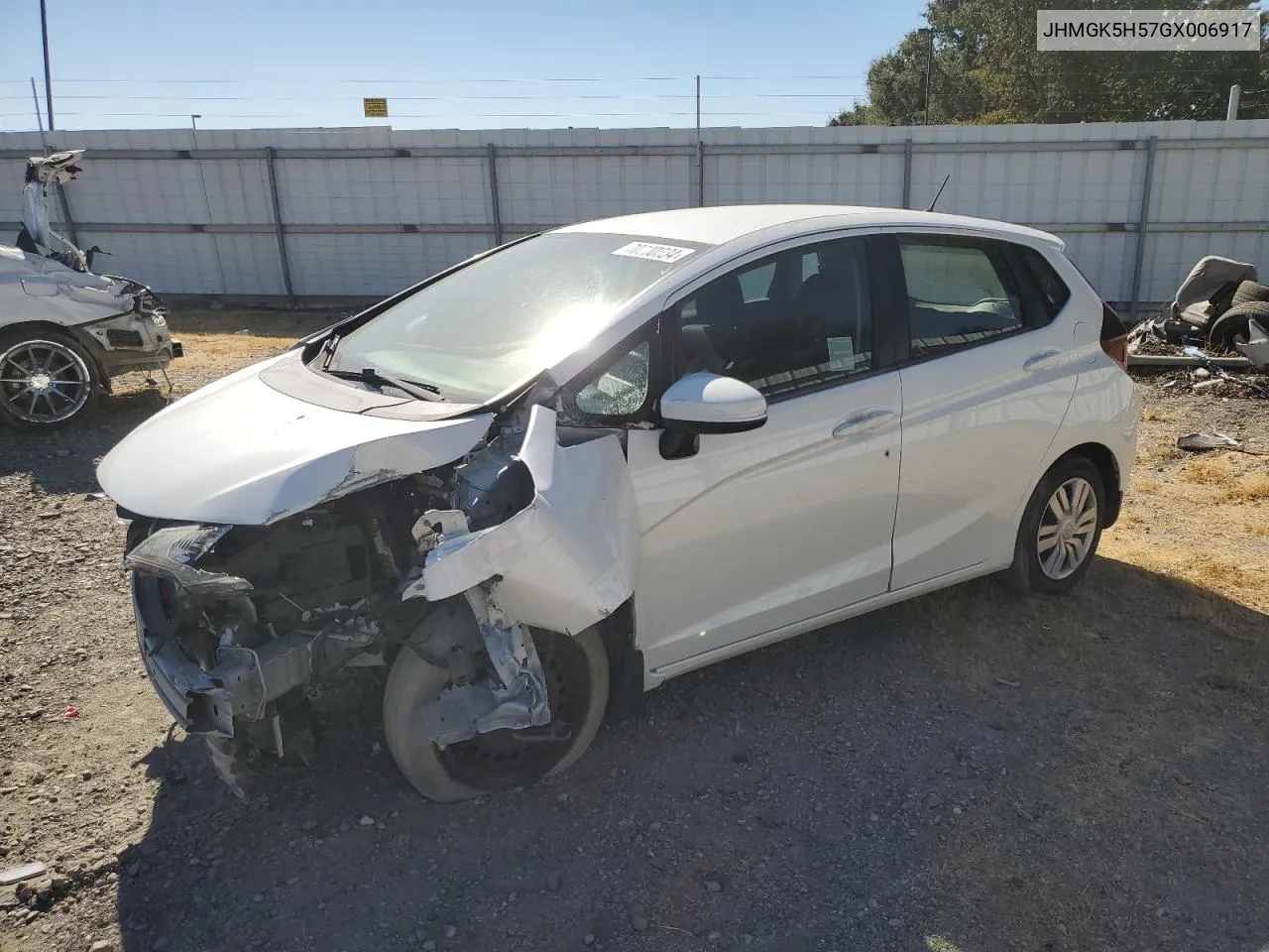 JHMGK5H57GX006917 2016 Honda Fit Lx