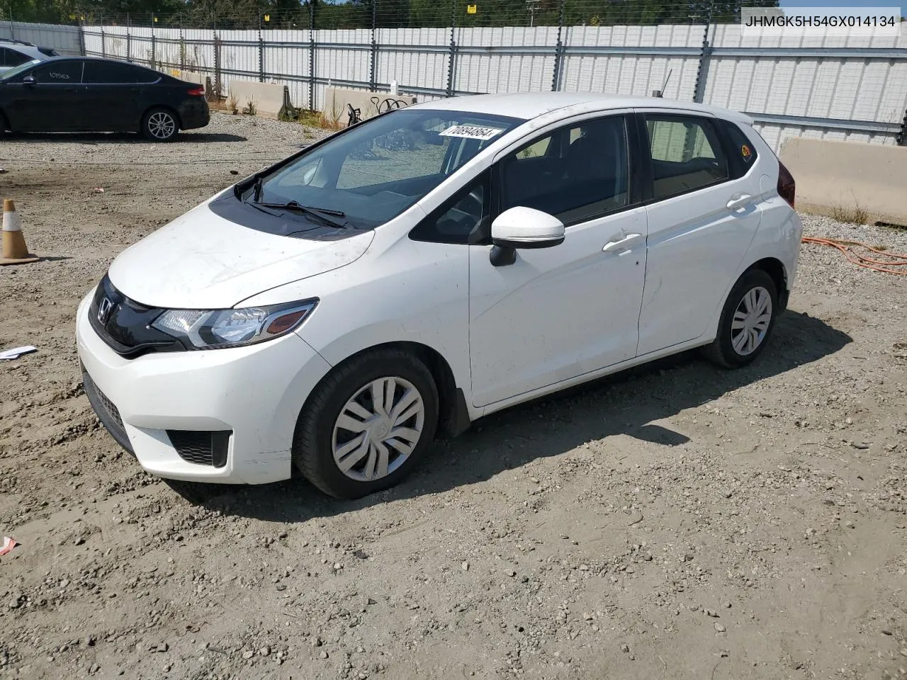 2016 Honda Fit Lx VIN: JHMGK5H54GX014134 Lot: 70894864