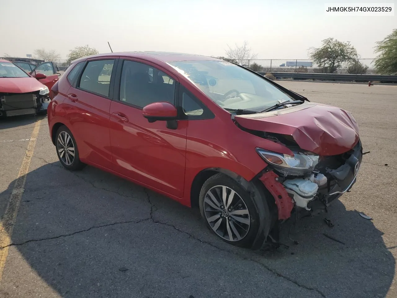 2016 Honda Fit Ex VIN: JHMGK5H74GX023529 Lot: 71252294