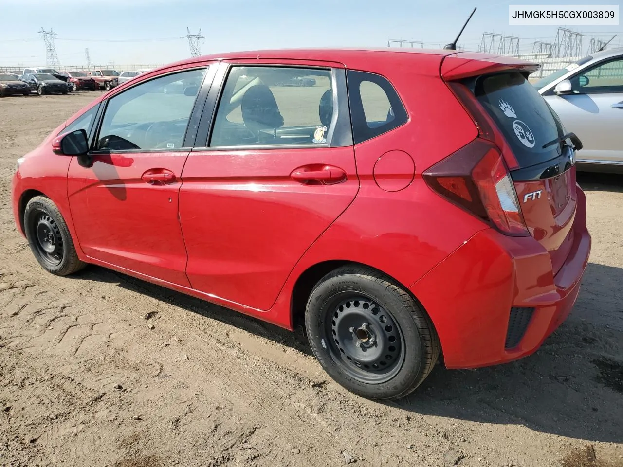 JHMGK5H50GX003809 2016 Honda Fit Lx