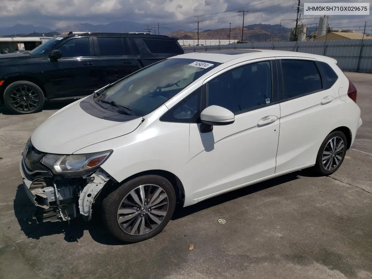 2016 Honda Fit Ex VIN: JHMGK5H71GX029675 Lot: 71454814