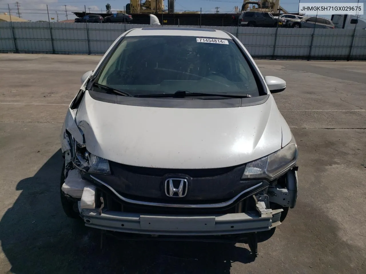 2016 Honda Fit Ex VIN: JHMGK5H71GX029675 Lot: 71454814