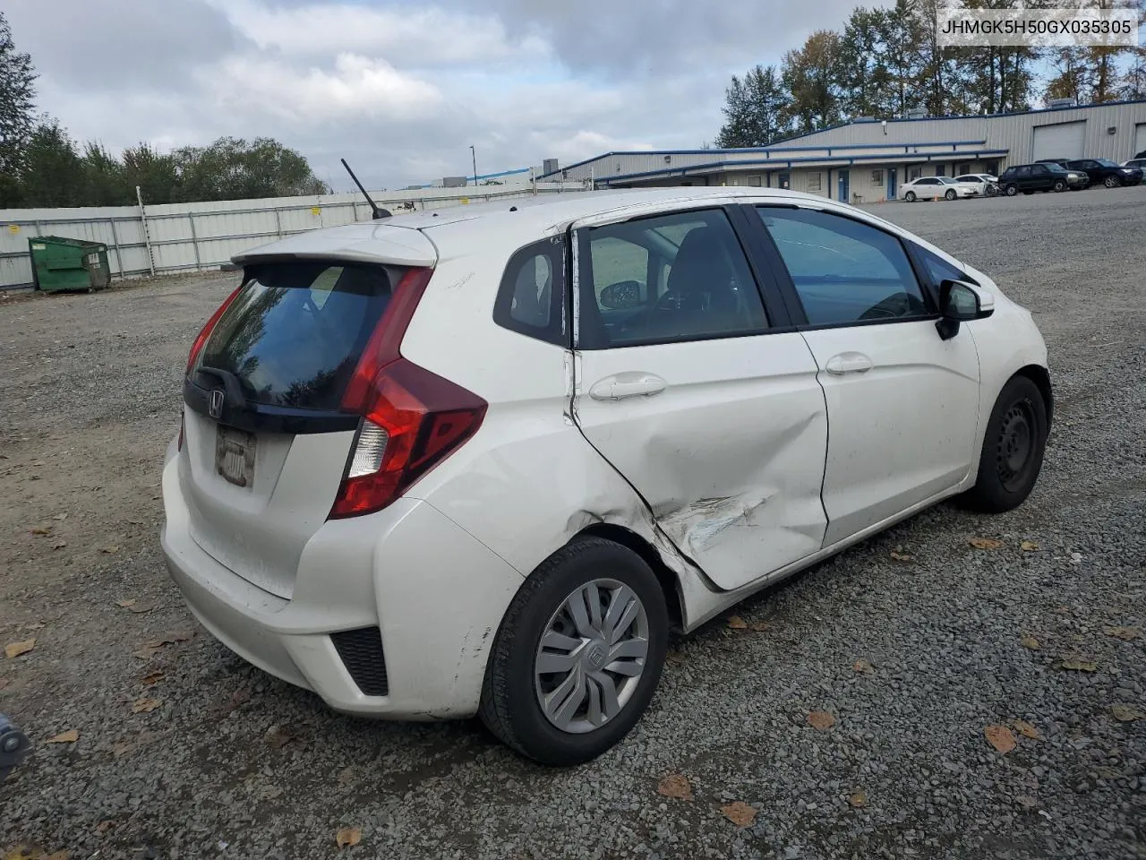 2016 Honda Fit Lx VIN: JHMGK5H50GX035305 Lot: 71530884