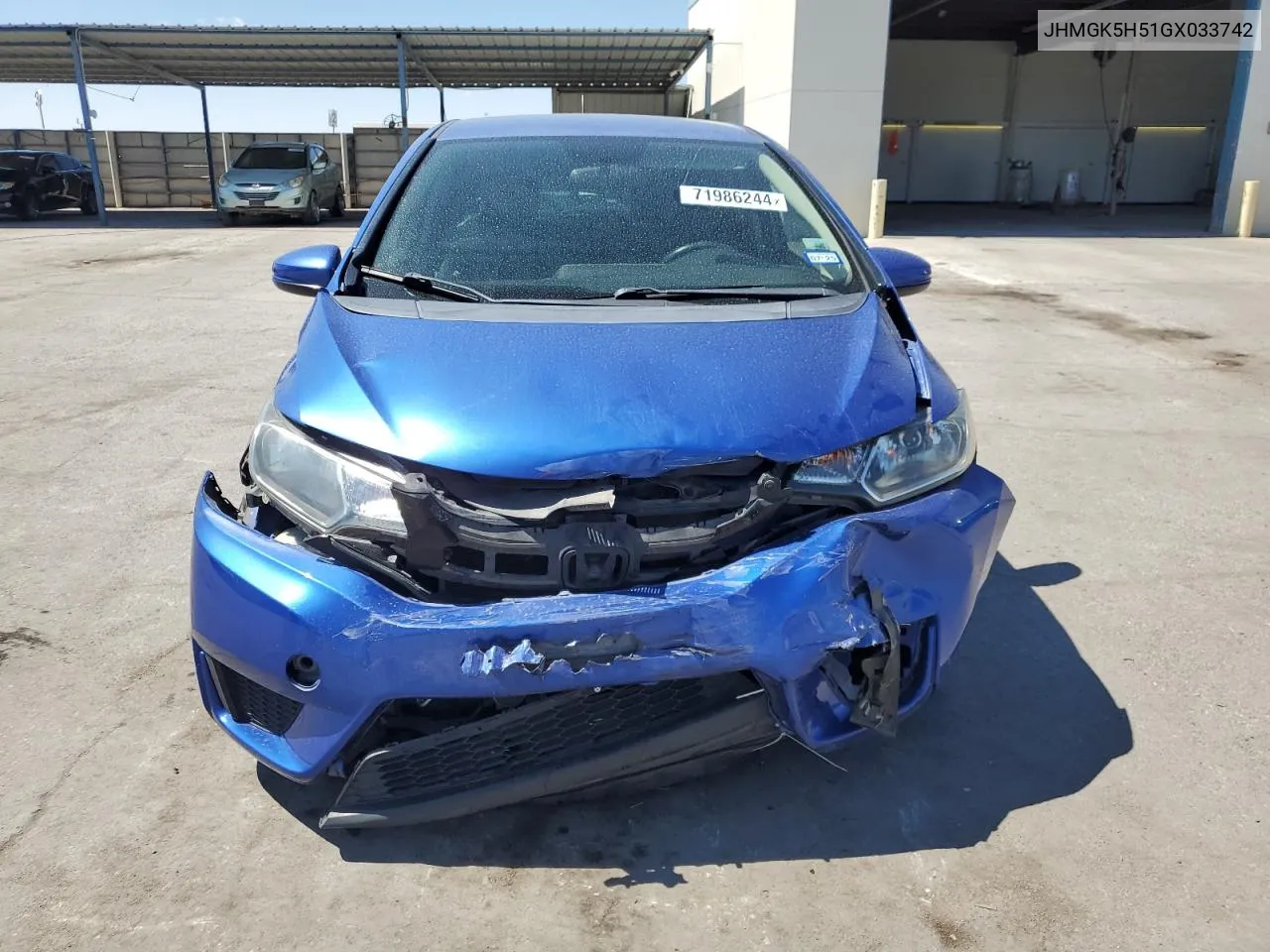 2016 Honda Fit Lx VIN: JHMGK5H51GX033742 Lot: 71986244