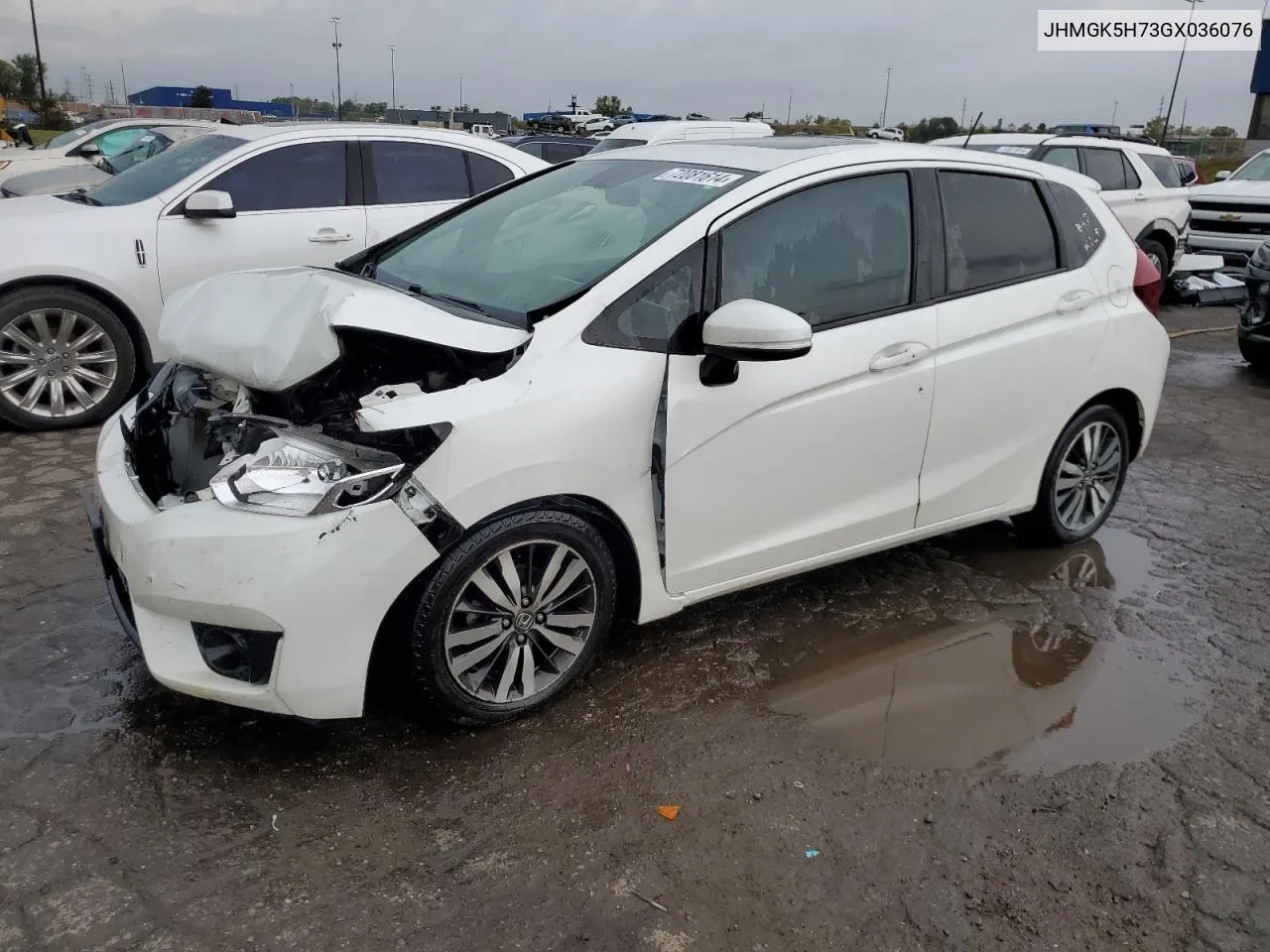 2016 Honda Fit Ex VIN: JHMGK5H73GX036076 Lot: 72081614