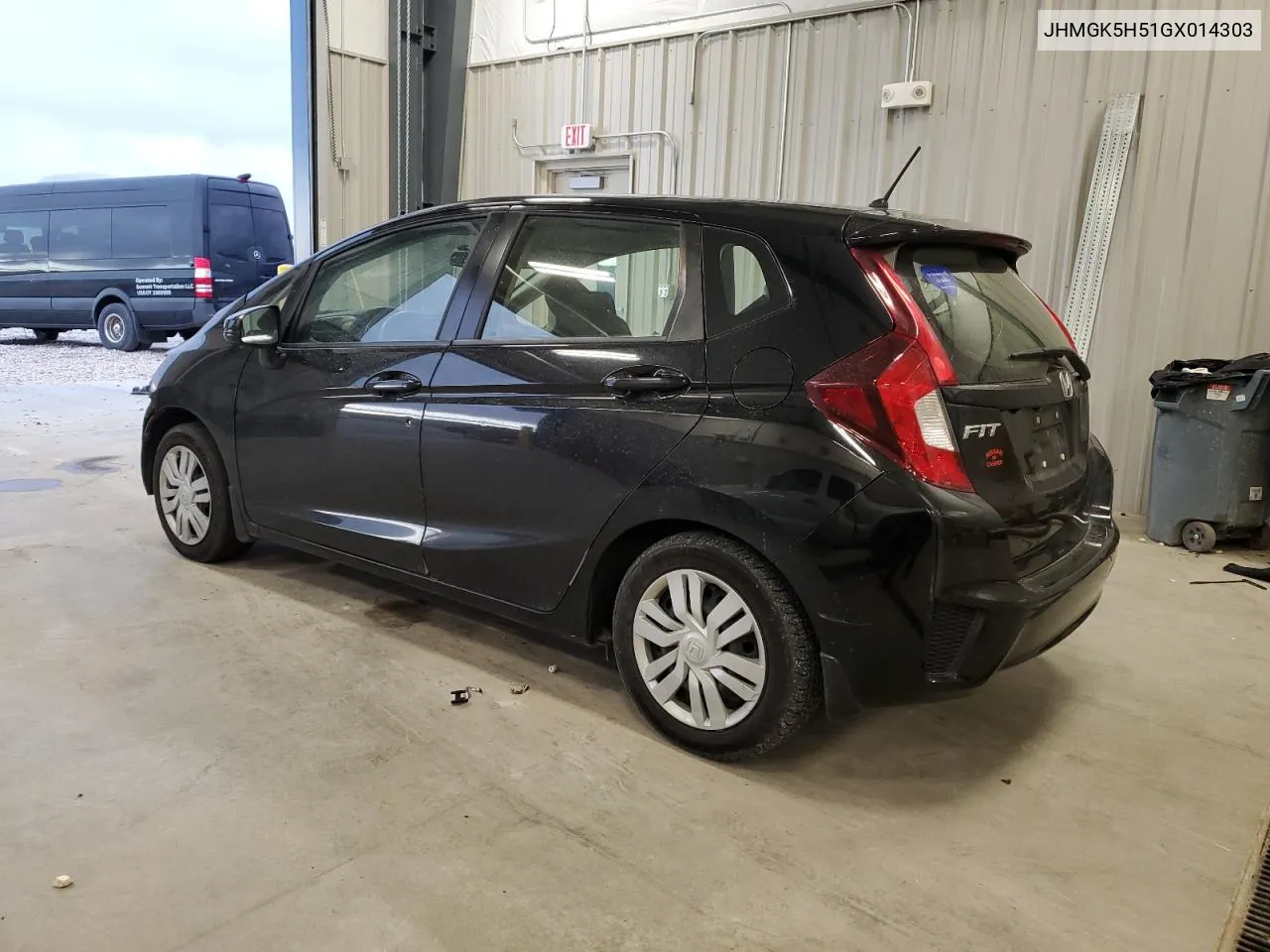 2016 Honda Fit Lx VIN: JHMGK5H51GX014303 Lot: 72087024