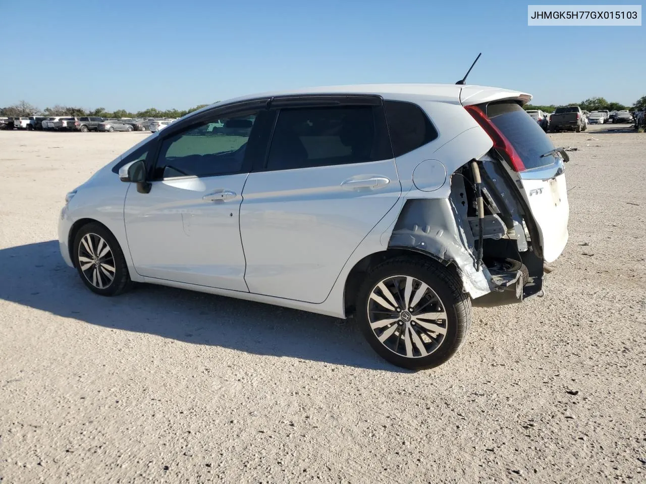 2016 Honda Fit Ex VIN: JHMGK5H77GX015103 Lot: 73113544