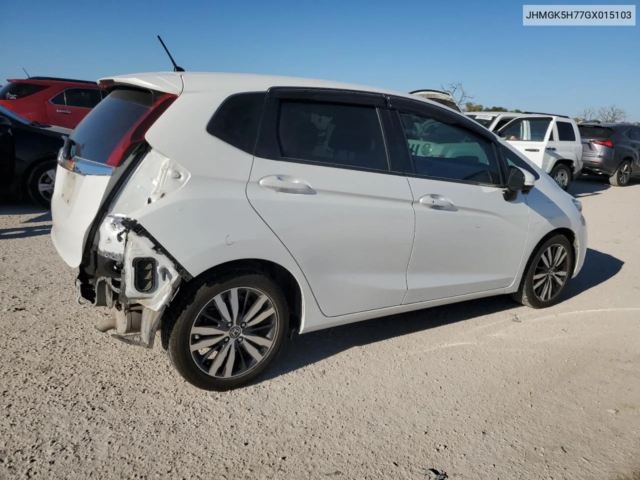 2016 Honda Fit Ex VIN: JHMGK5H77GX015103 Lot: 73113544