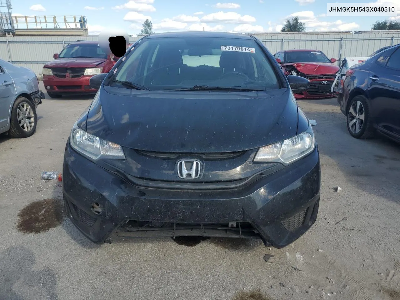 2016 Honda Fit Lx VIN: JHMGK5H54GX040510 Lot: 73170614