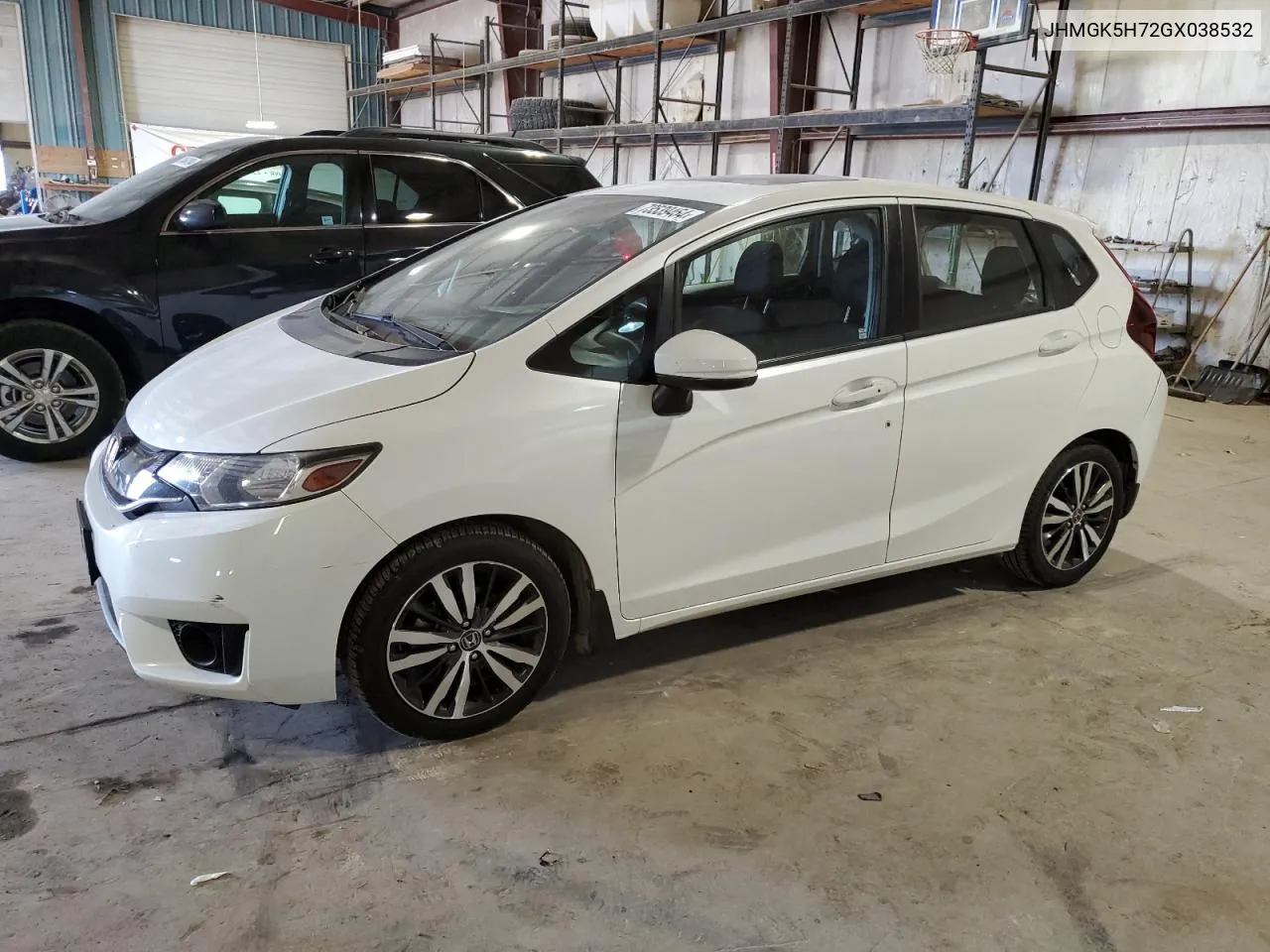 2016 Honda Fit Ex VIN: JHMGK5H72GX038532 Lot: 73539454