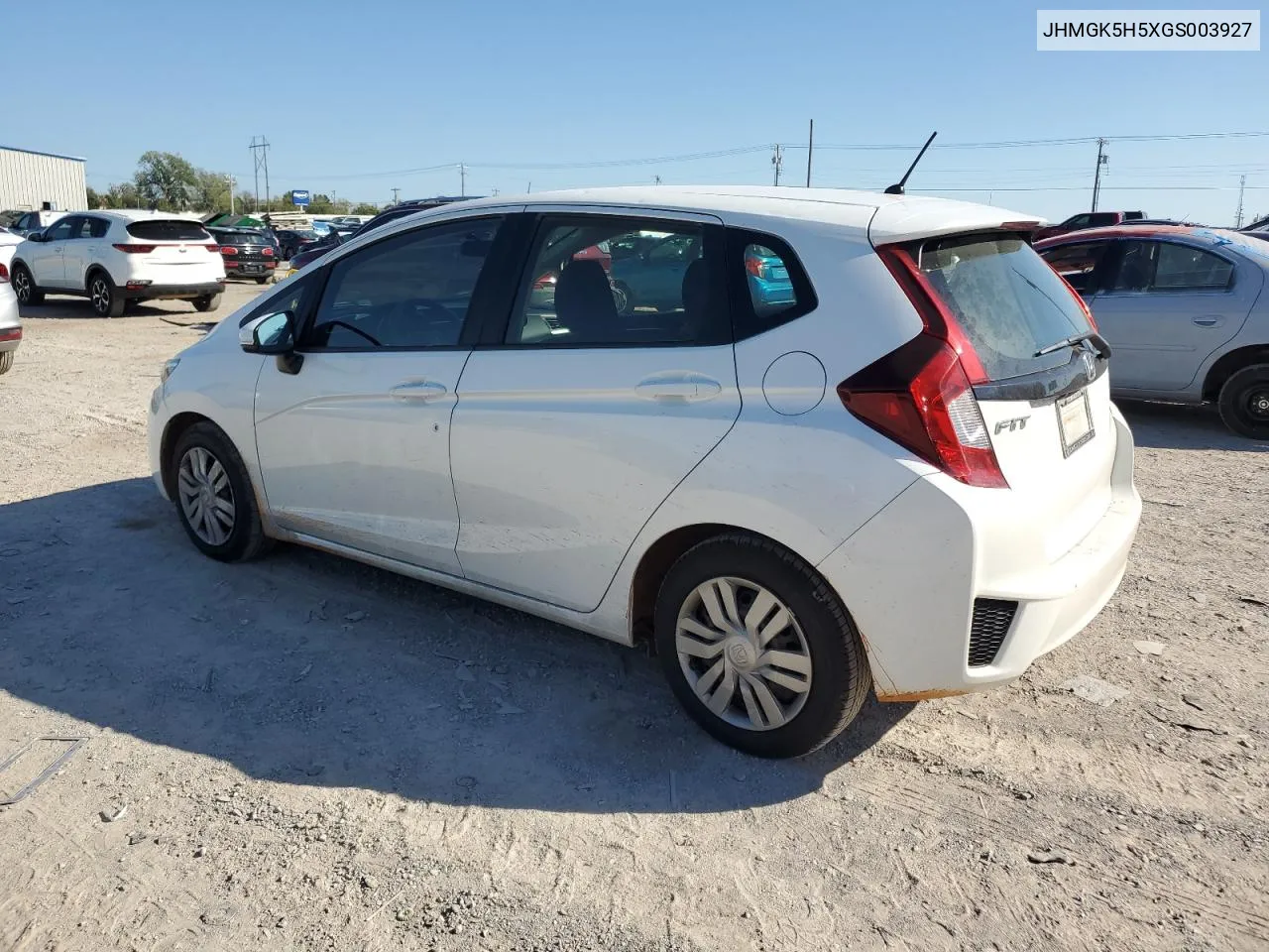 2016 Honda Fit Lx VIN: JHMGK5H5XGS003927 Lot: 73866524