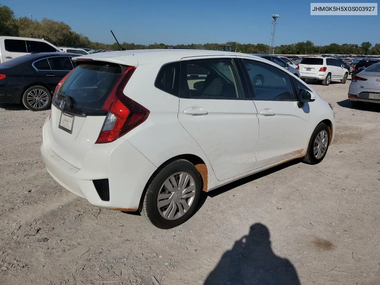 2016 Honda Fit Lx VIN: JHMGK5H5XGS003927 Lot: 73866524