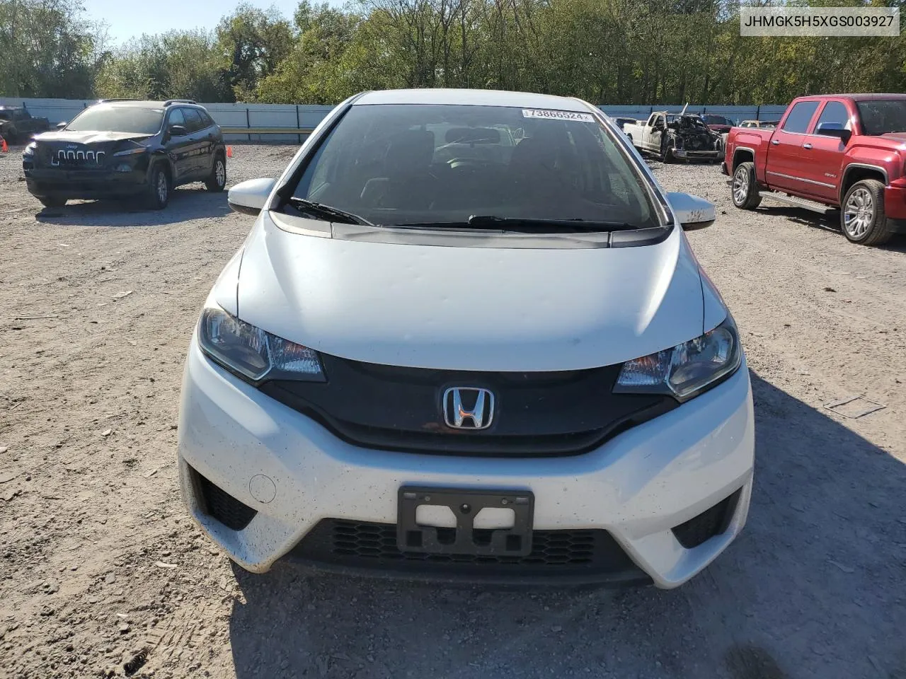 2016 Honda Fit Lx VIN: JHMGK5H5XGS003927 Lot: 73866524