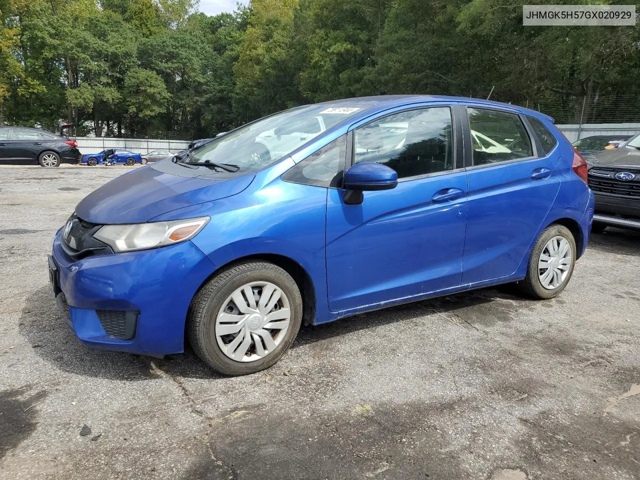 2016 Honda Fit Lx VIN: JHMGK5H57GX020929 Lot: 73911344