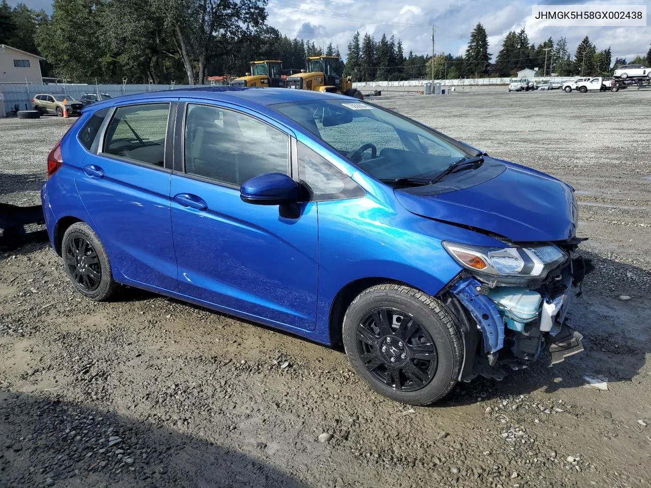 2016 Honda Fit Lx VIN: JHMGK5H58GX002438 Lot: 73936804