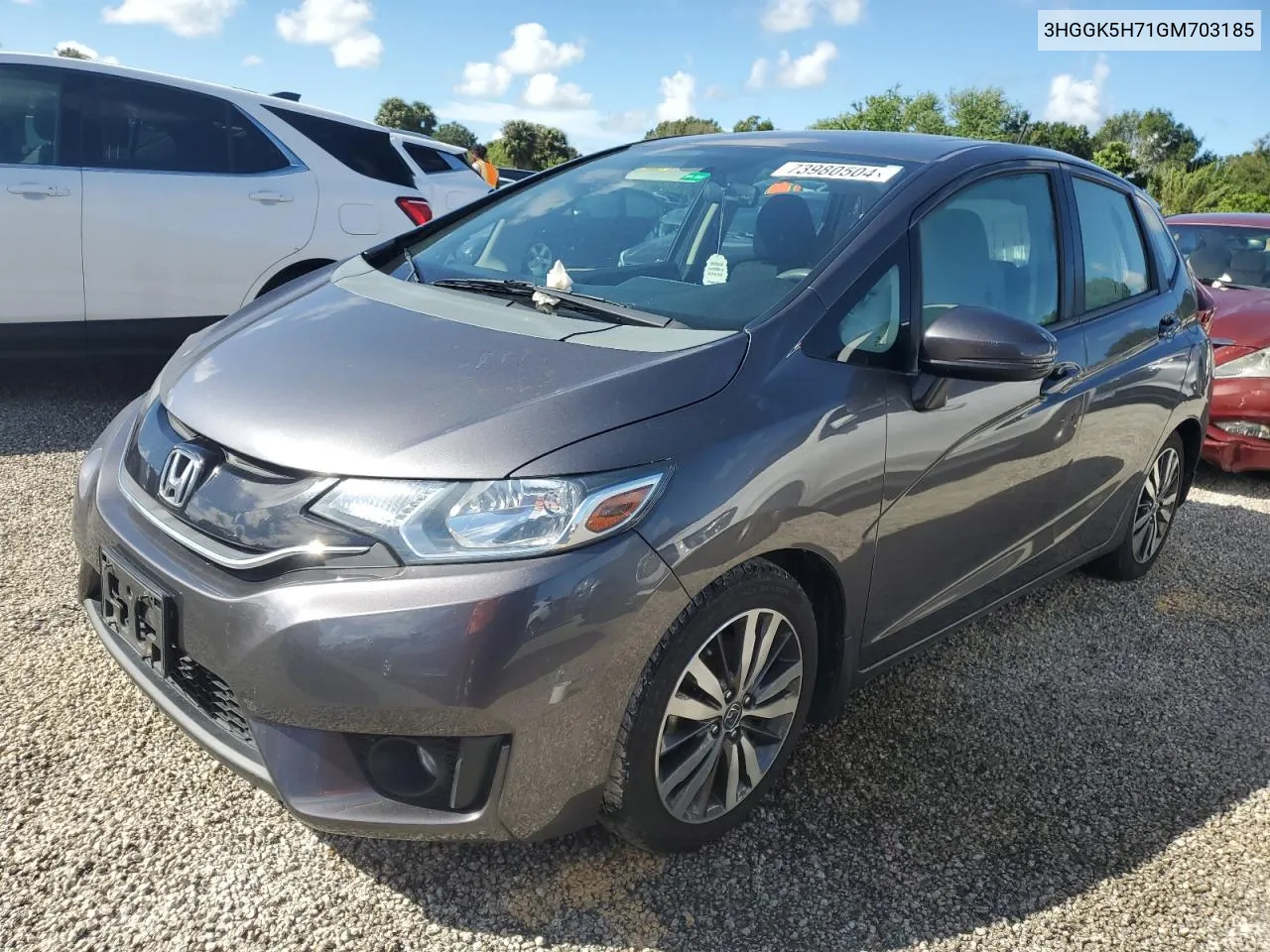 2016 Honda Fit Ex VIN: 3HGGK5H71GM703185 Lot: 73980504