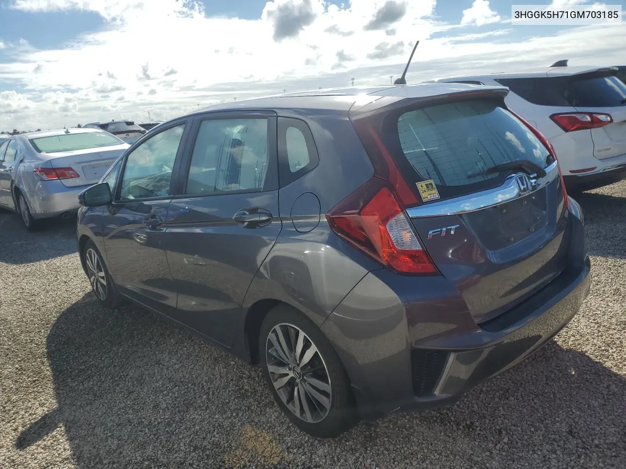 2016 Honda Fit Ex VIN: 3HGGK5H71GM703185 Lot: 73980504