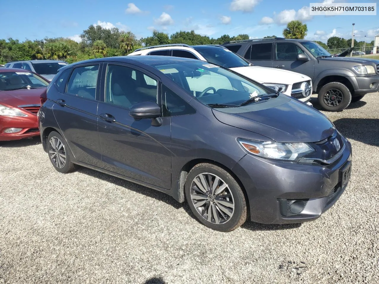 2016 Honda Fit Ex VIN: 3HGGK5H71GM703185 Lot: 73980504