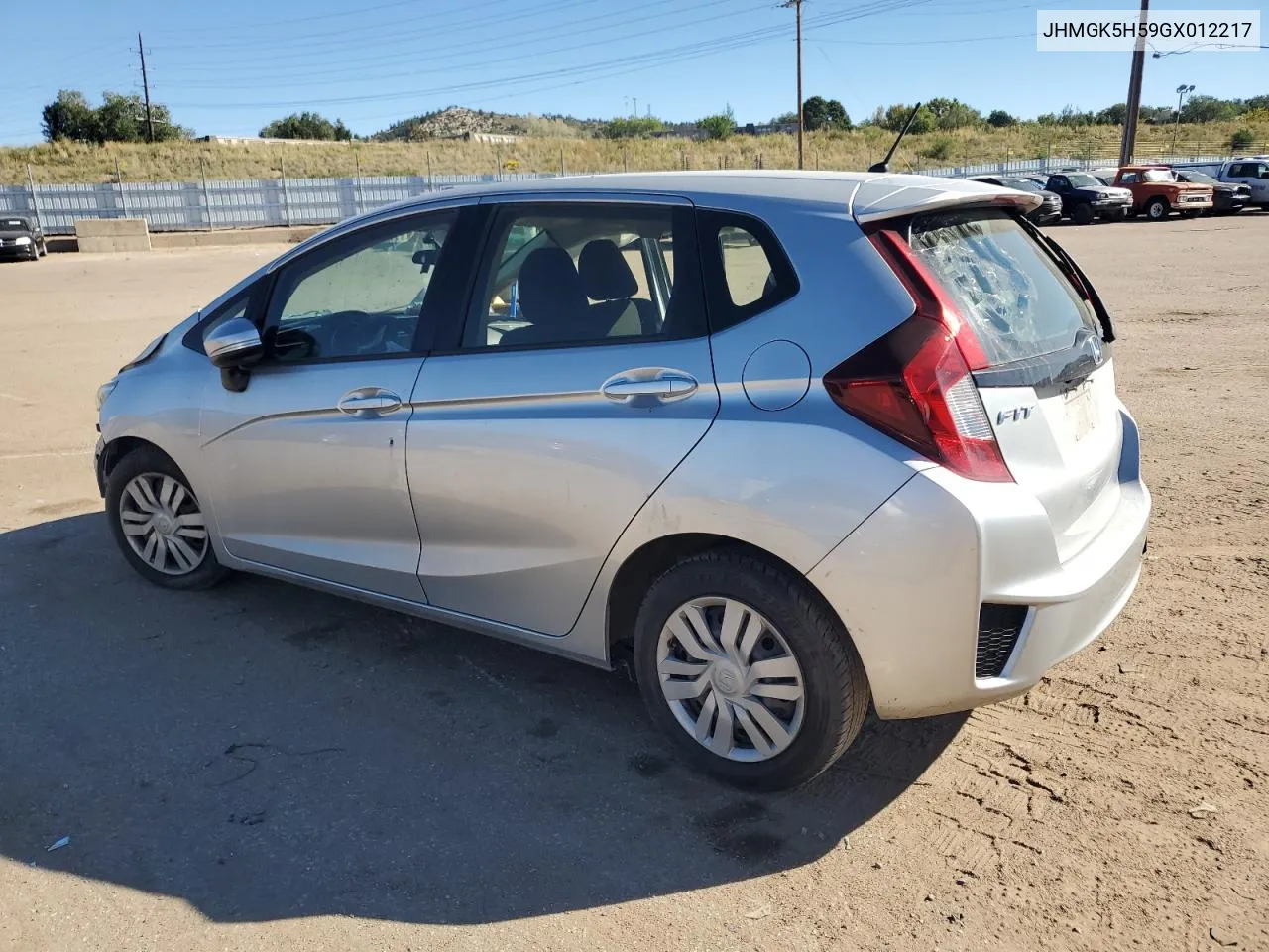 2016 Honda Fit Lx VIN: JHMGK5H59GX012217 Lot: 73984034